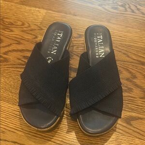 Italian Shoemakers Mules with Crisscross Straps